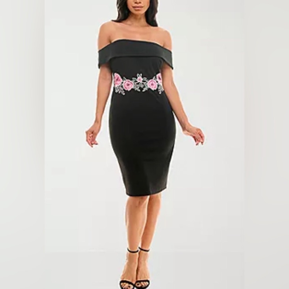 NEW Premier Amour Floral‎ Short Sleeve Sheath Dress